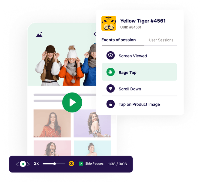 VWO Insights - Mobile App - Session Recordings
